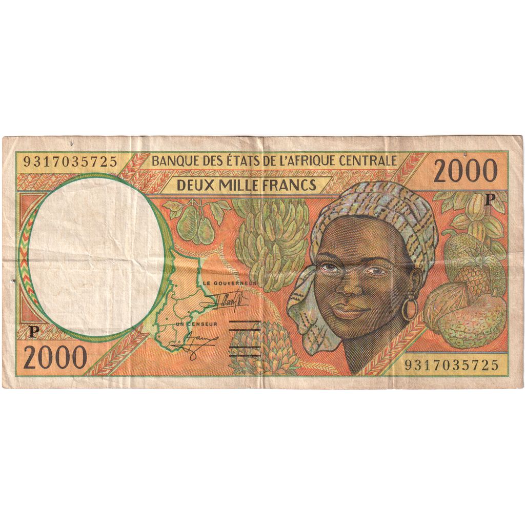 Stati dell’Africa centrale, 2000 Francs, MB+
