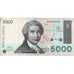 Croatia, 5000 Dinara, 1992, 1992-01-15, KM:24a, VF(20-25)