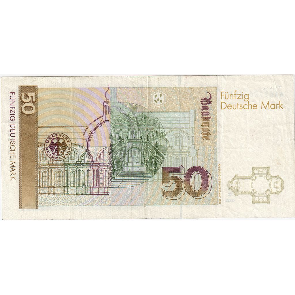 Federal Republic of Germany, 50 Deutsche Mark, 1989-01-02, VF(30-35)