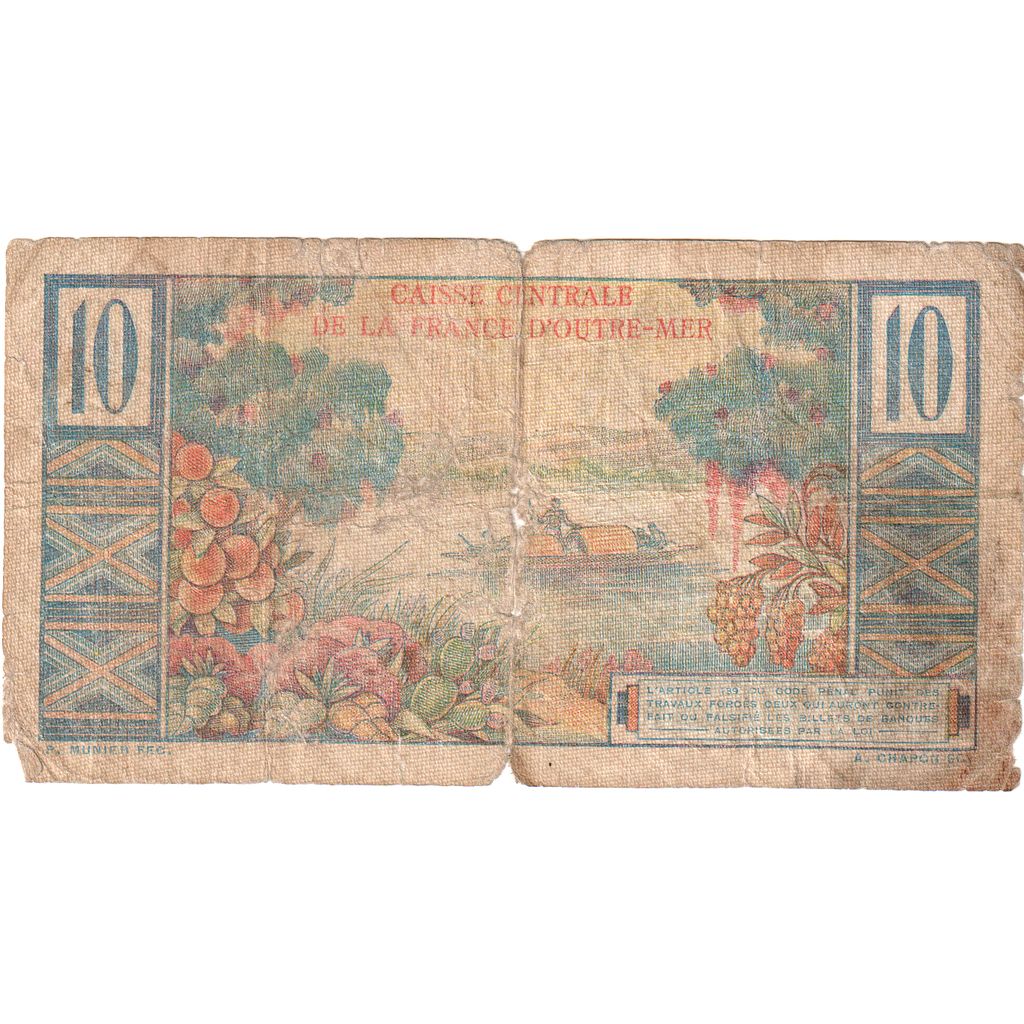 África Equatorial Francesa, 10 Francs, VF(30-35)