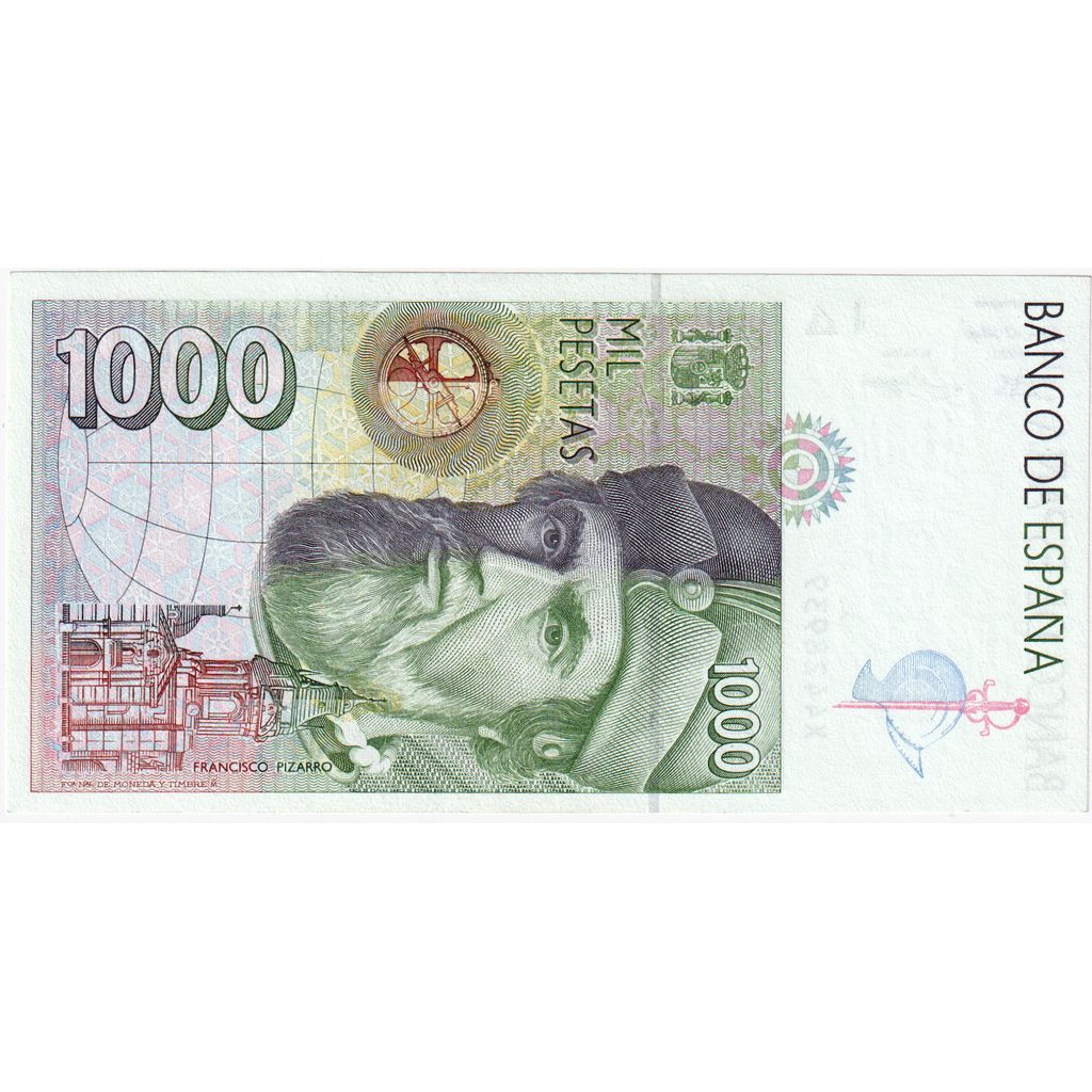 Hiszpania, 1000 Pesetas, 1992-10-12, AU(55-58)