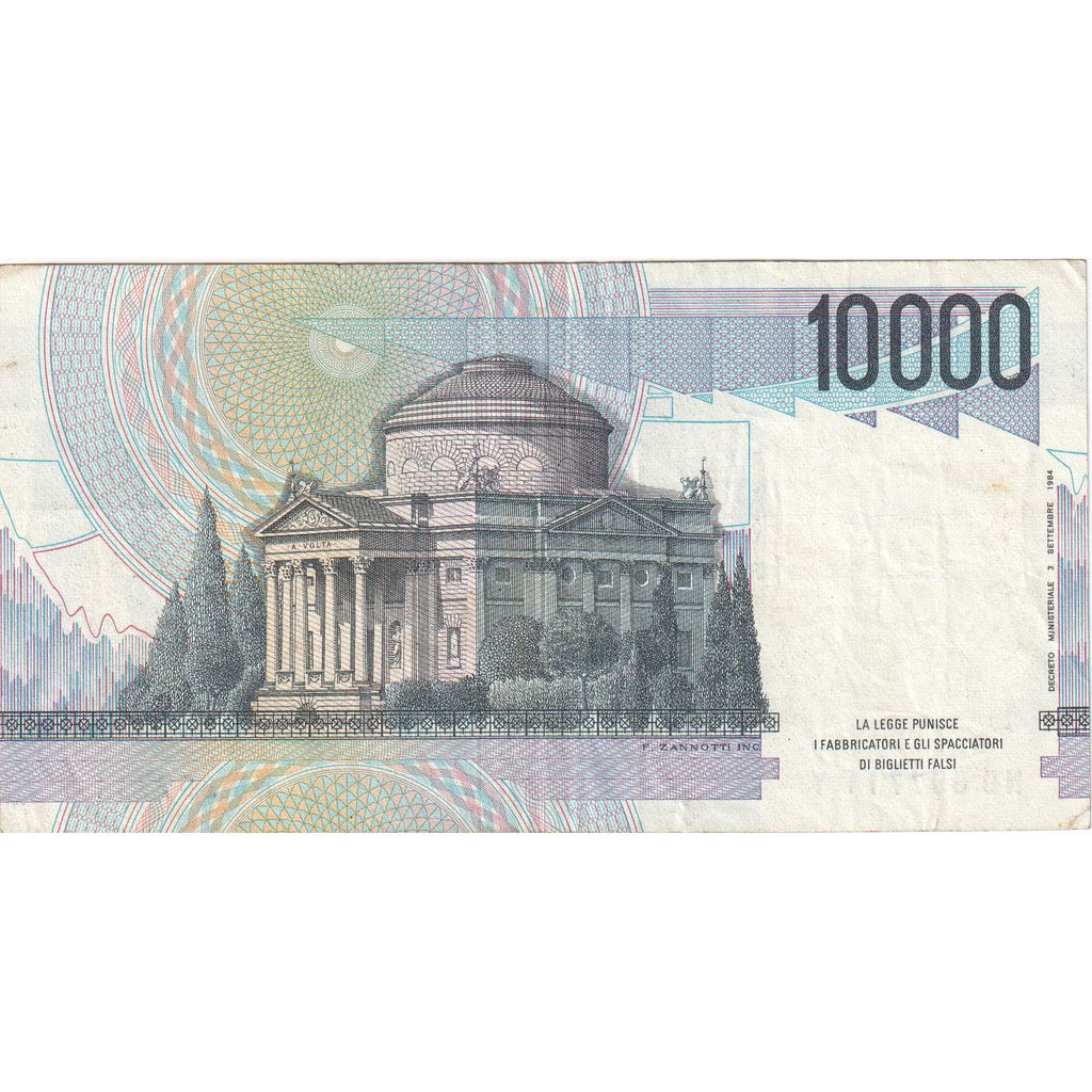Itália, 10,000 Lire, 1984-09-03, EF(40-45)