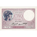 Francja, 5 Francs, Violet, 1933-08-03, E.57188, UNC(63)