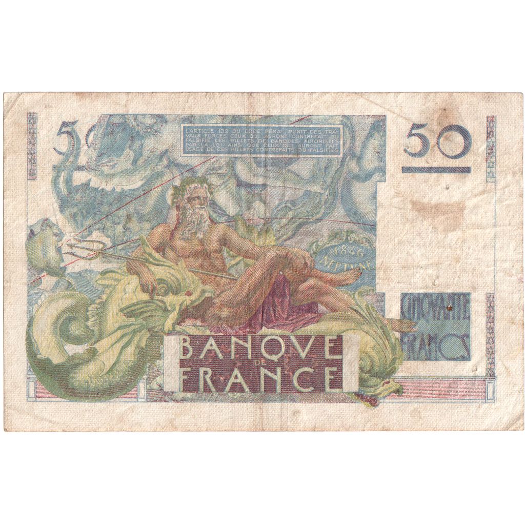 Frankrijk, 50 Francs, Le Verrier, 1949-05-19, X.130, TB