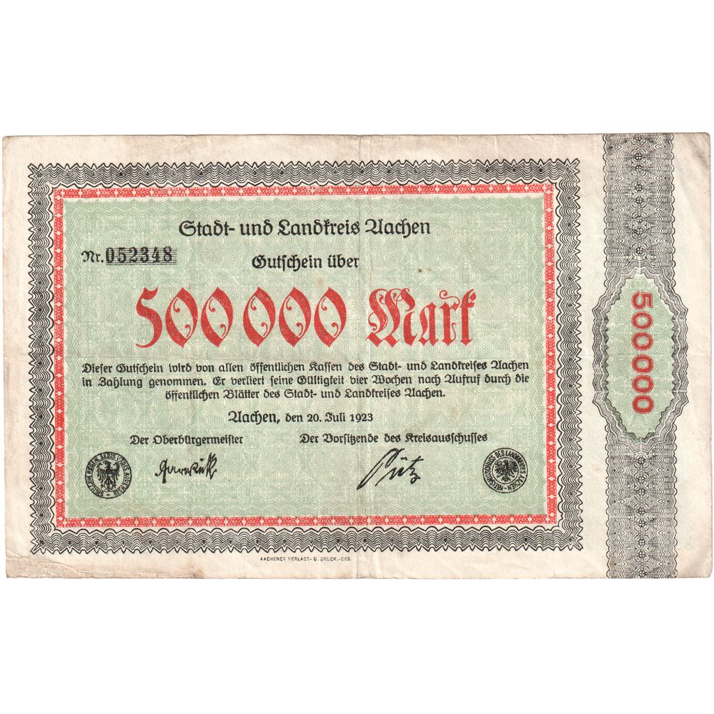 Deutschland, 500,000 Mark, 1923-07-20, SS