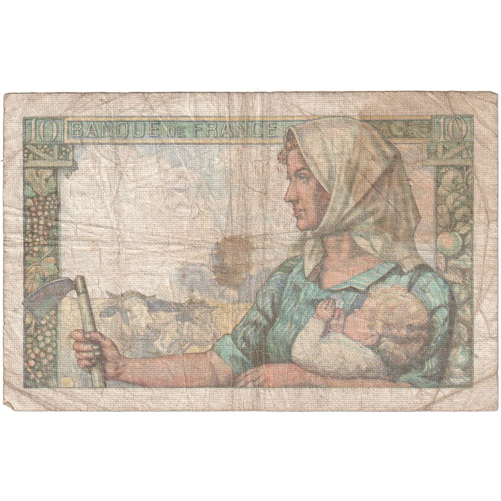 France, 10 Francs, Mineur, 1942-10-15, Y.15, TB