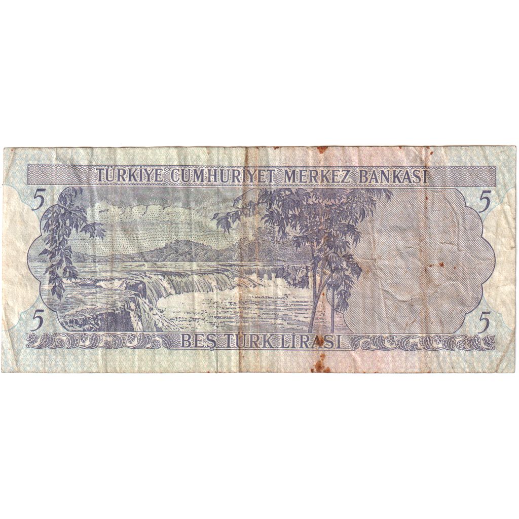 Turquie, 5 Lira, 1970-01-14, TB
