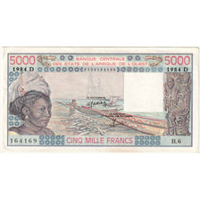 West African States, 5000 Francs, AU(55-58)