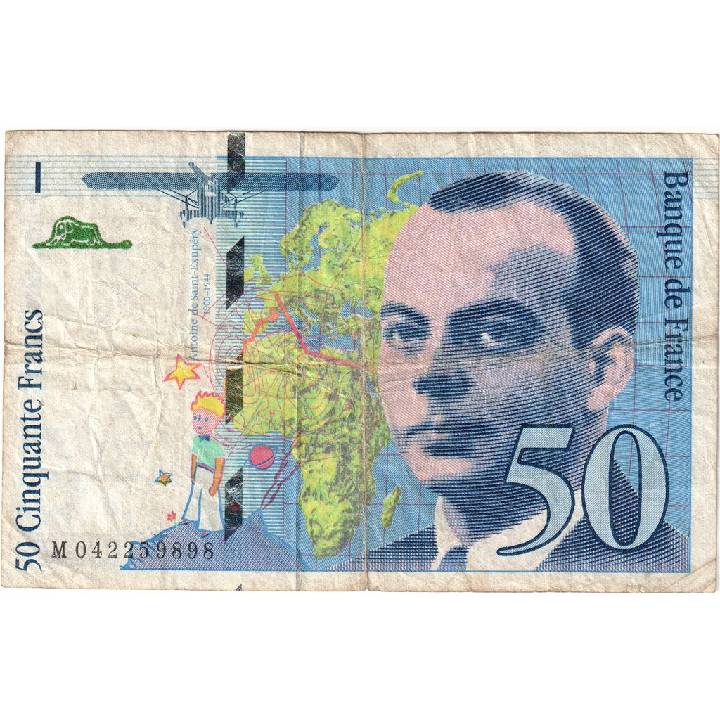 France, 50 Francs, St Exupéry, 1997, M042259898, VF(20-25)