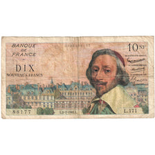 France, 10 Nouveaux Francs, Richelieu, 1961-02-02, L.171, VF(20-25)