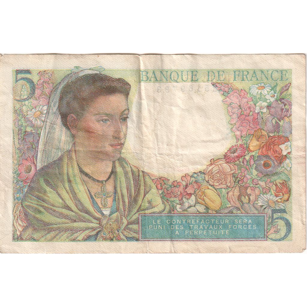 Frankrijk, 5 Francs, Berger, 1945-04-05, B.131, TB+