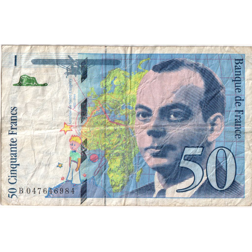 France, 50 Francs, St Exupéry, VF(30-35)