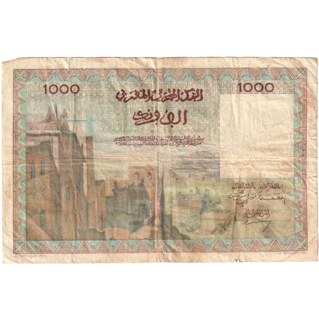 Morocco, 1000 Francs, 1952-12-10, VF(20-25)