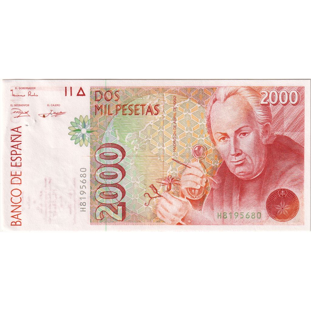 España, 2000 Pesetas, 1992-04-24, EBC