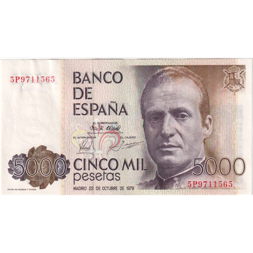 Billet, Espagne, 5000 Pesetas, 1979, 1979-10-23, KM:160, TTB