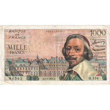 France, 1000 Francs, Richelieu, 1955-06-02, H.154, EF(40-45)