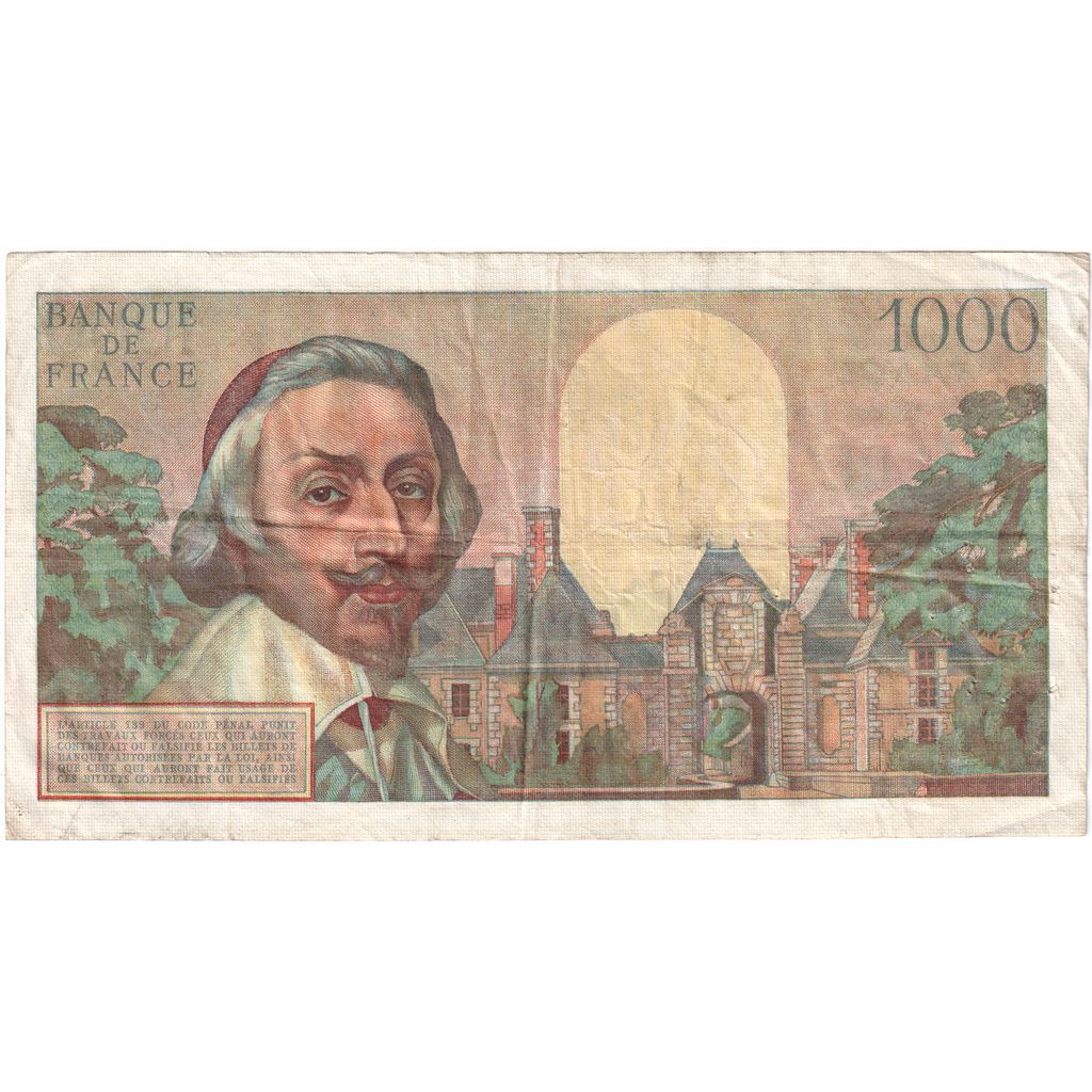 Frankreich, 1000 Francs, Richelieu, 1955-06-02, H.154, SS