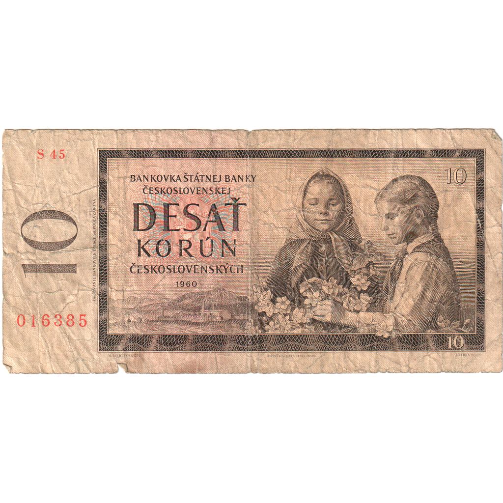 Banknote, Czechoslovakia, 10 Korun, 1960, KM:88a, VF(20-25)