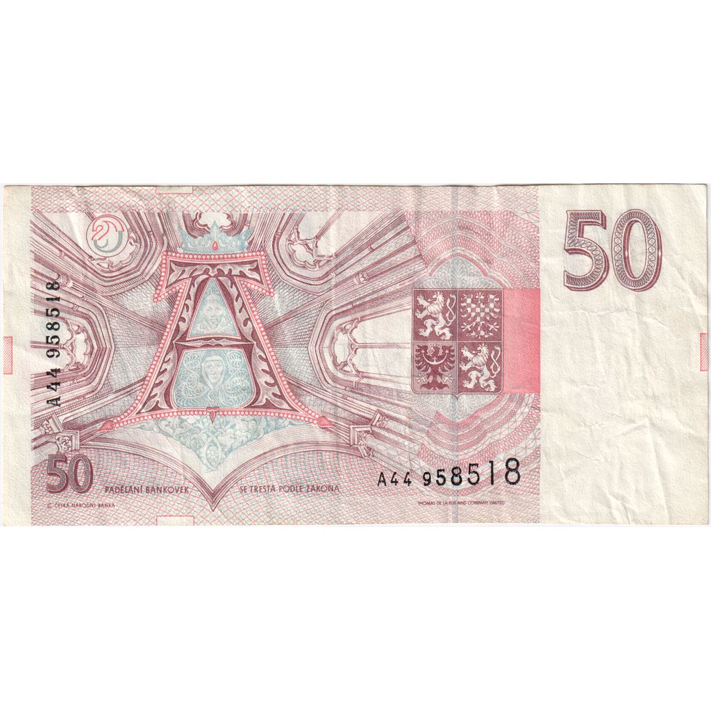 Czech Republic, 50 Korun, 1993, VF(30-35)
