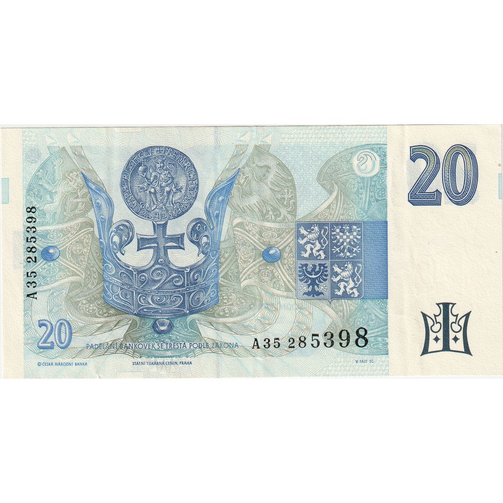 Czech Republic, 20 Korun, UNC(65-70)