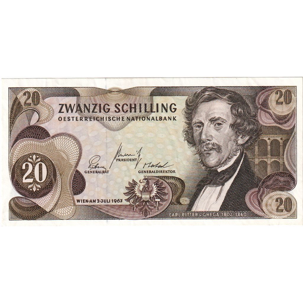 Austria, 20 Schilling, 1967-07-02, EBC