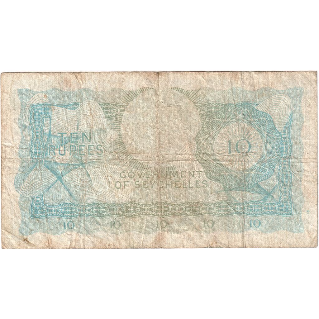 Seychelles, 10 Rupees, 1974-01-01, VF(20-25)