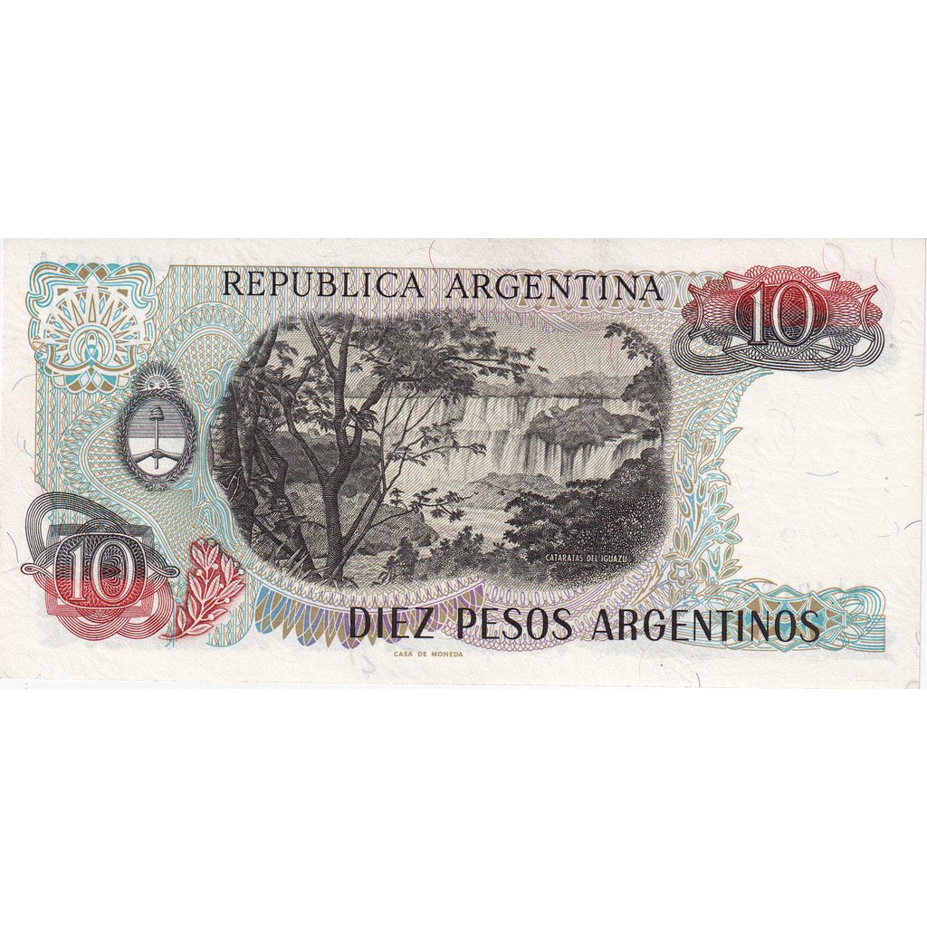 Geldschein, Argentinien, 10 Pesos Argentinos, Undated (1983-84), KM:313a, UNZ