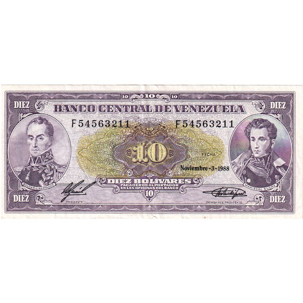 Venezuela, 10 Bolívares, 1988-11-03, EBC