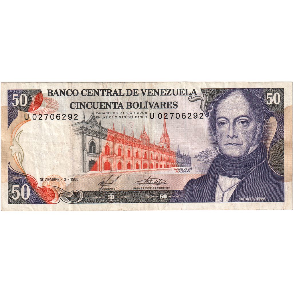 Venezuela, 50 Bolivares, 1988-11-03, TTB