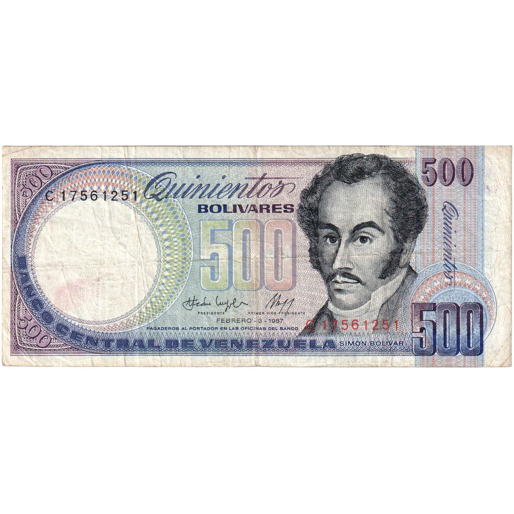 Venezuela, 500 Bolivares, 1987-02-03, VF(30-35)