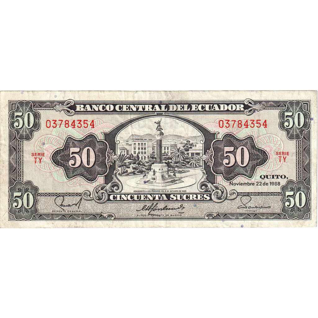 Ecuador, 50 Sucres, 1988-11-22, SS