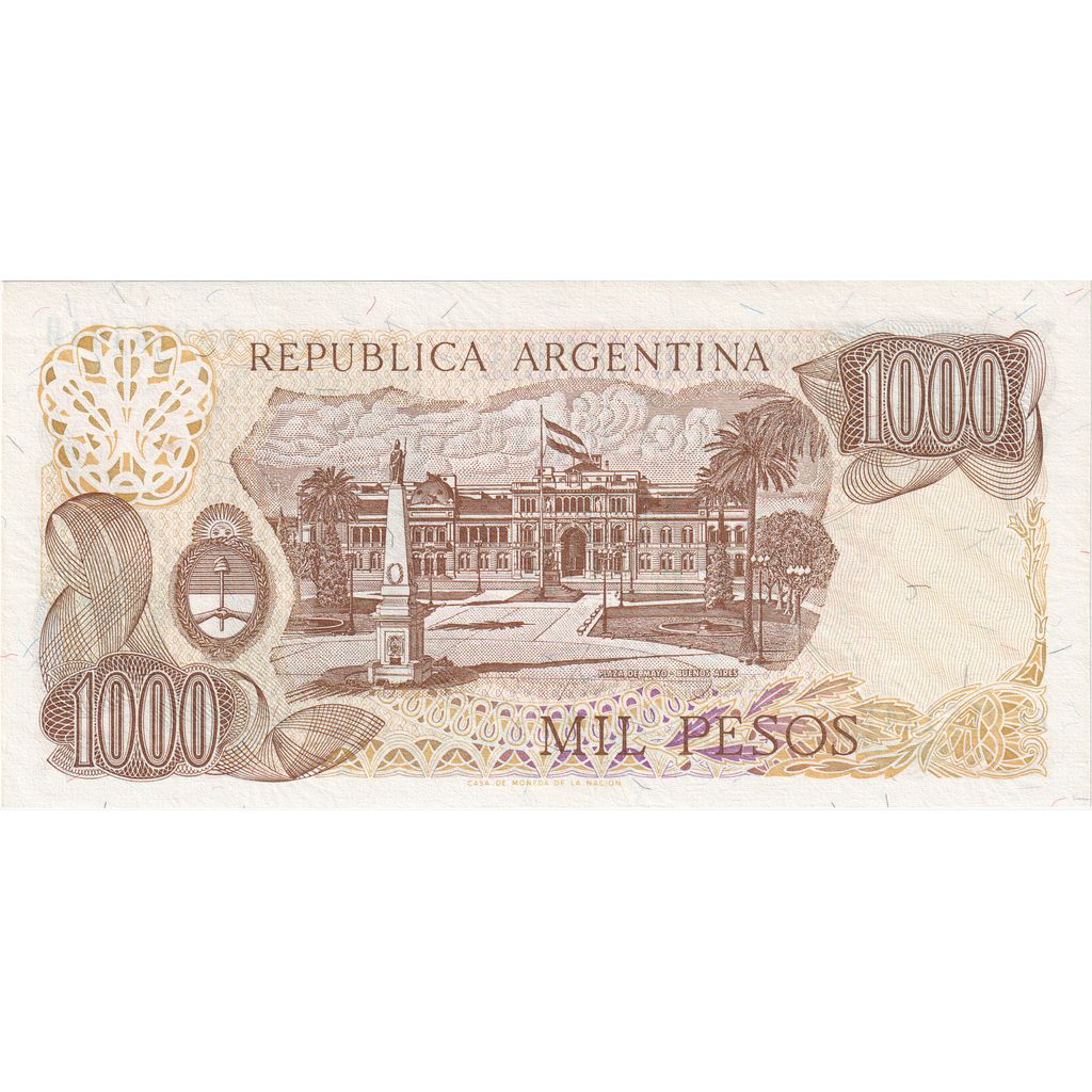 Geldschein, Argentinien, 1000 Pesos Argentinos, 1984, KM:317b, UNZ