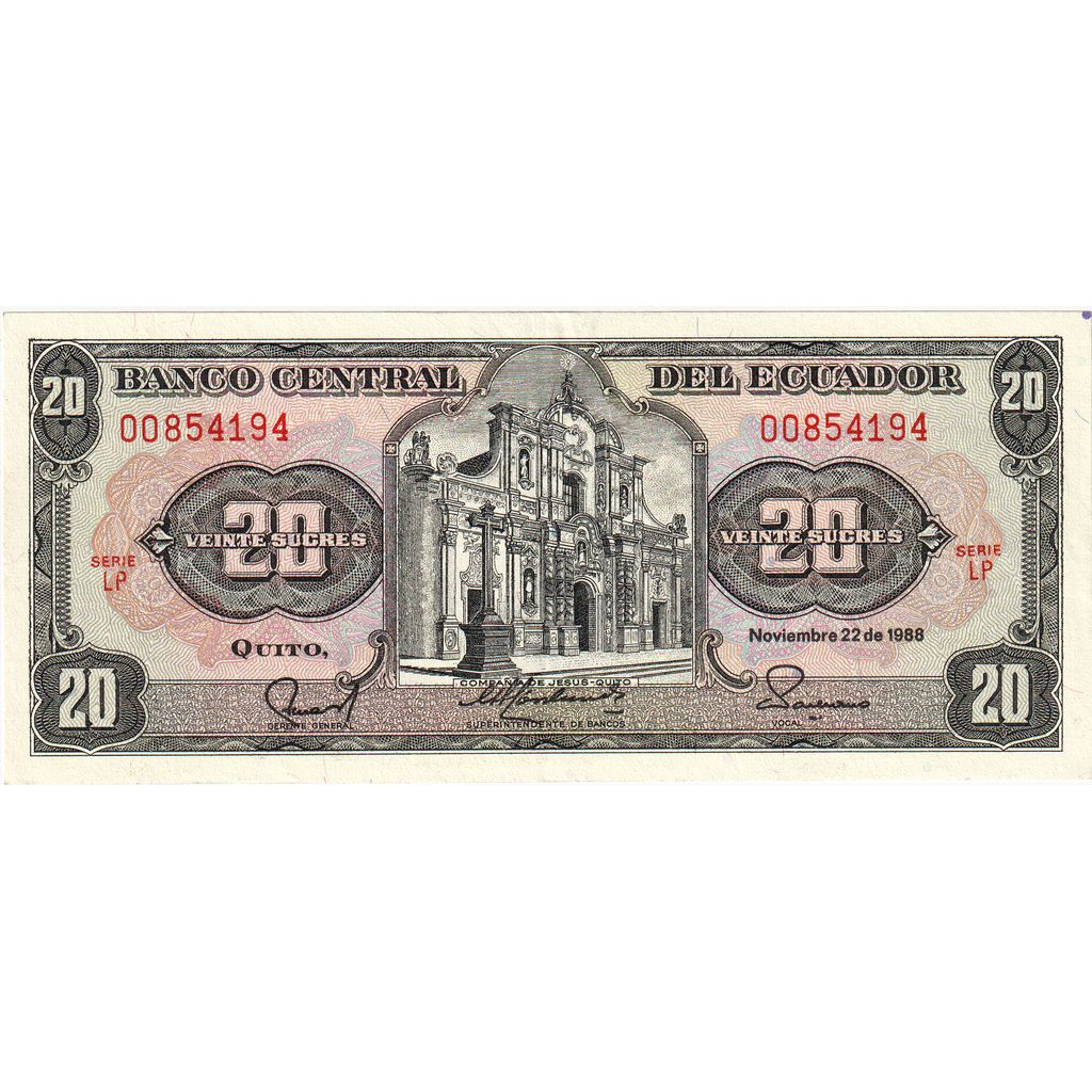 Ecuador, 20 Sucres, 1988-11-22, UNZ-