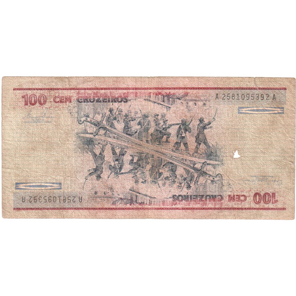 Brazylia, 100 Cruzeiros, VF(20-25)
