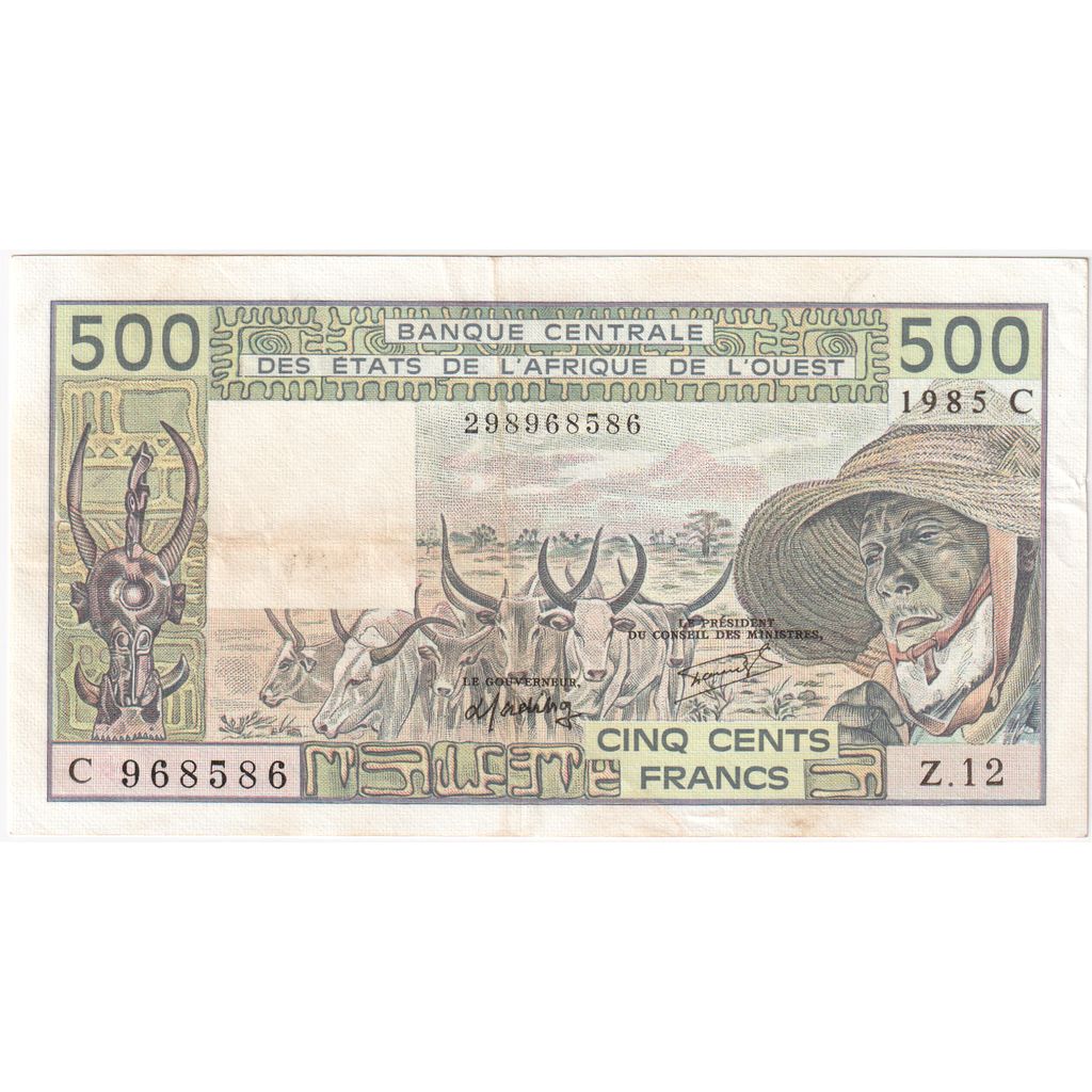 West African States, 500 Francs, EF(40-45)