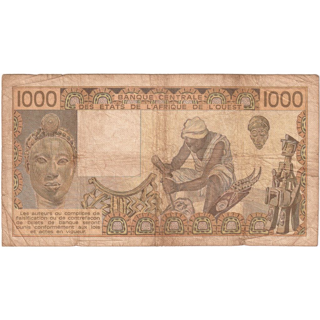 États de l'Afrique de l'Ouest, 1000 Francs, TB