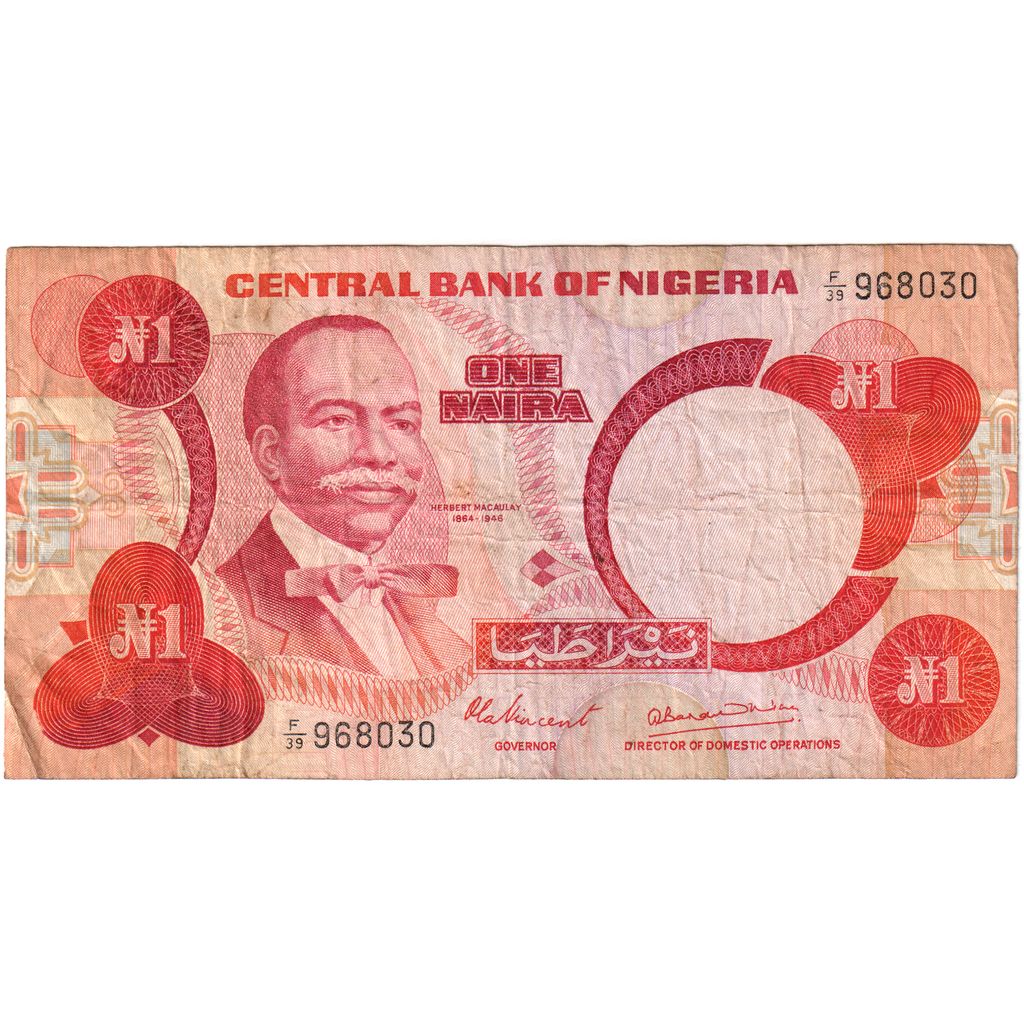 Nigeria, 1 Naira, undated (1979-86), KM:19c, UNC(65-70)