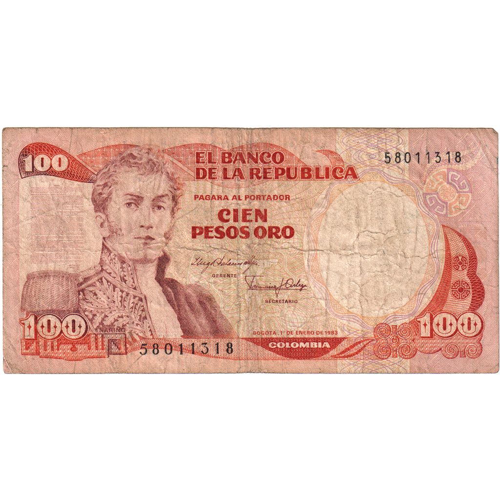 Colombia, 100 Pesos Oro, 1983-01-01, MB
