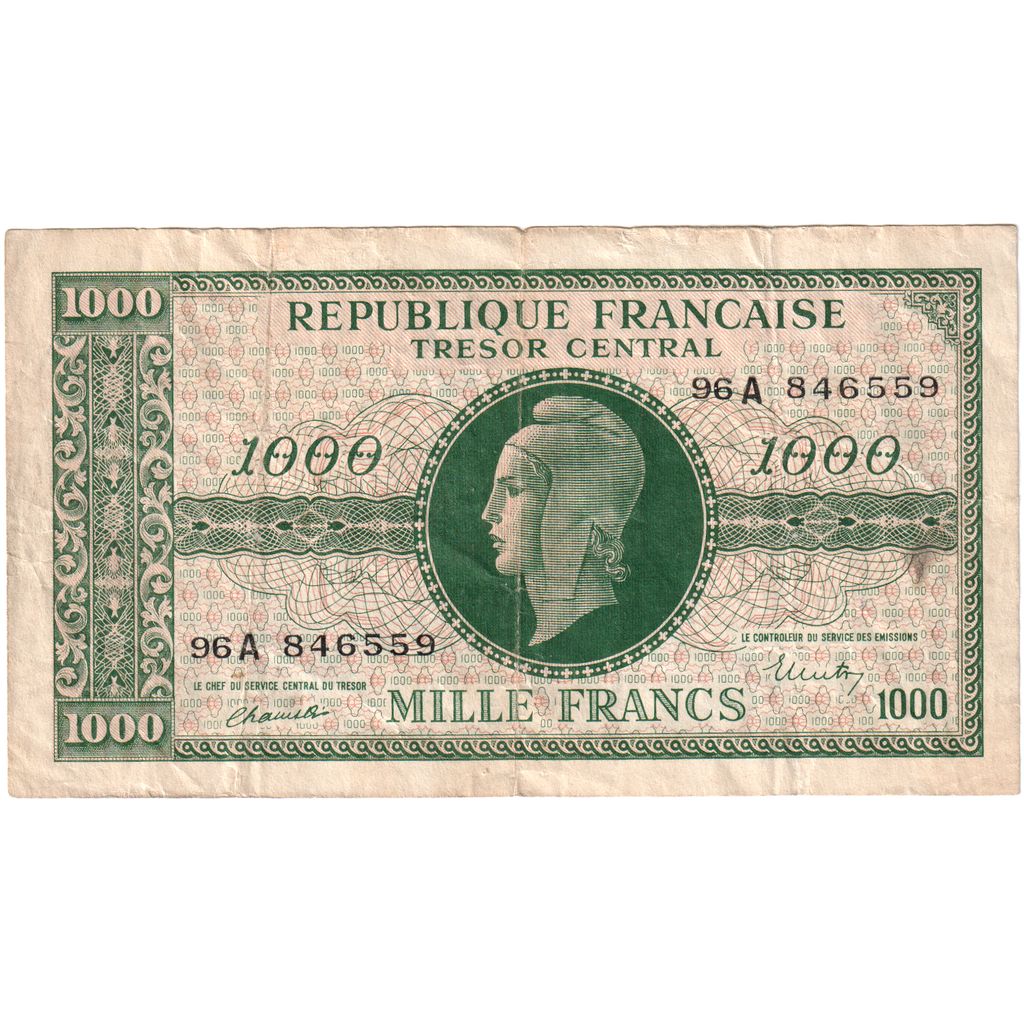Frankreich, 1000 Francs, Marianne, 96A, S