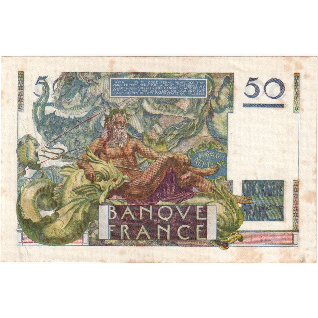 Frankrijk, 50 Francs, Le Verrier, 1948-04-08, K.108, TTB