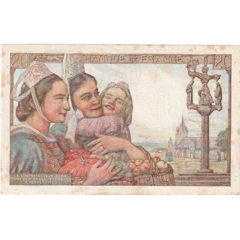 Frankrijk, 20 Francs, Pêcheur, 1944-05-17, Z.130, TTB