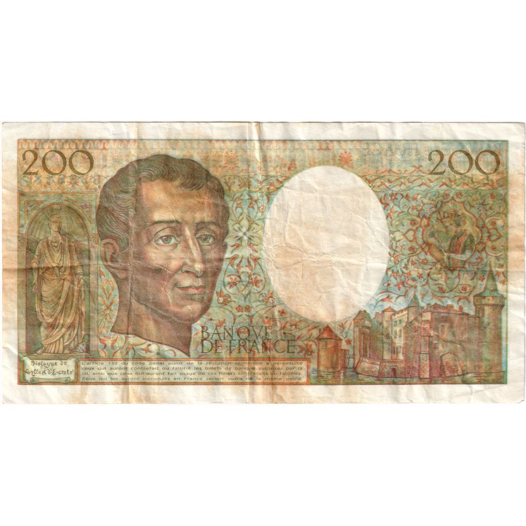 Frankrijk, 200 Francs, Montesquieu, L.121, TB