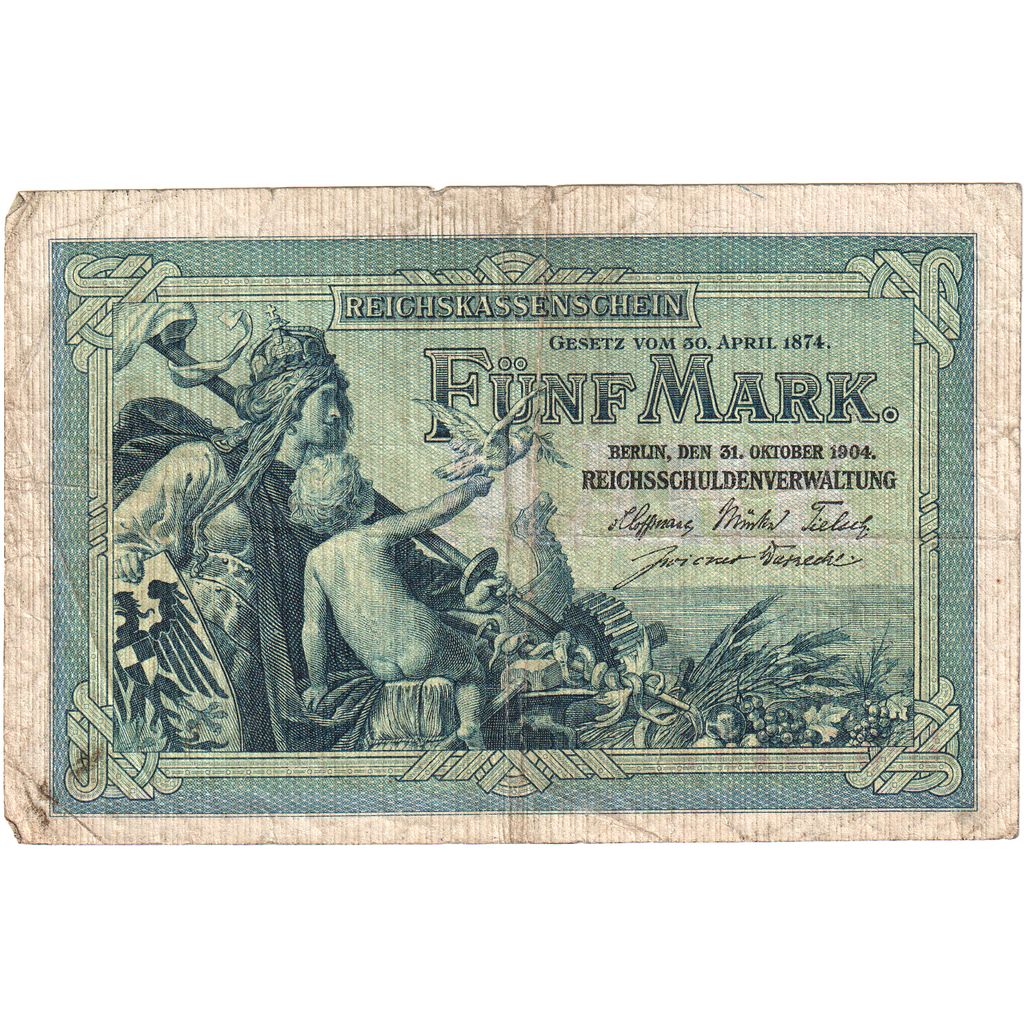 Deutschland, 5 Mark, 1904-10-31, S