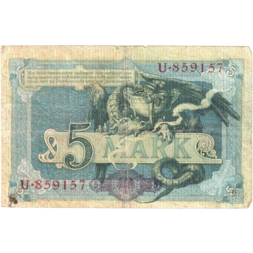 Deutschland, 5 Mark, 1904-10-31, S