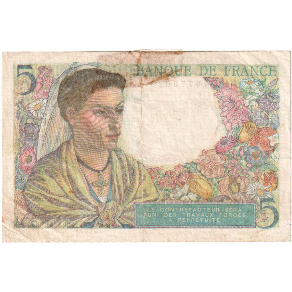 Francia, 5 Francs, Berger, 1947-10-30, N.152, BC