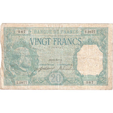 France, 20 Francs, Bayard, 1917-09-05, T.2877, VF(20-25)