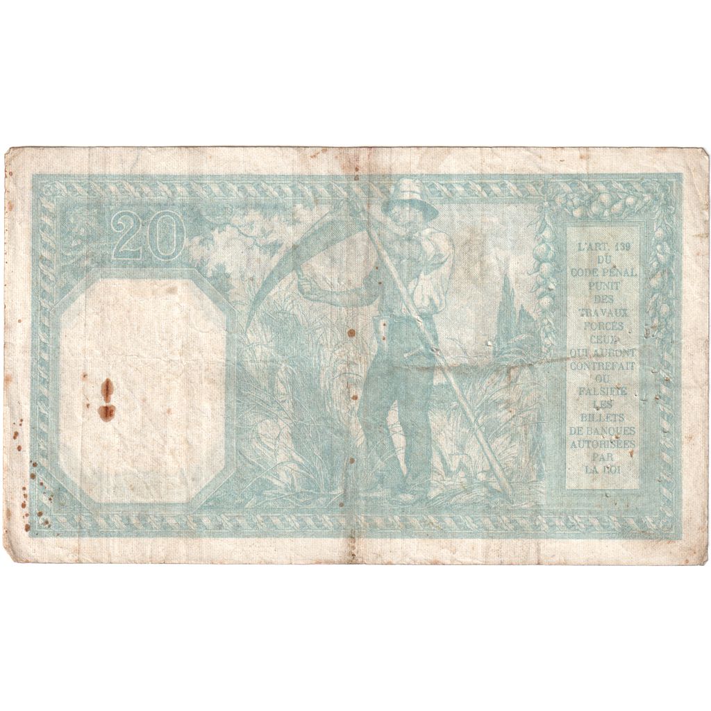 France, 20 Francs, Bayard, 1917-05-08, K.2086, VF(30-35)