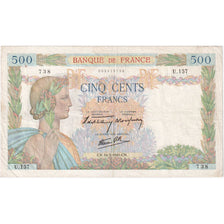 France, 500 Francs, La Paix, 1940-05-16, U.157, VF(30-35)
