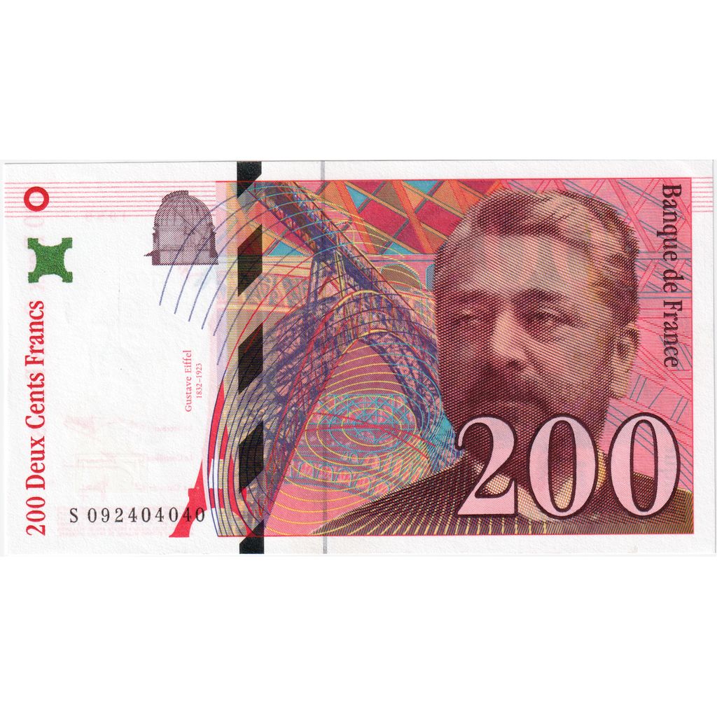 Francia, 200 Francs, Eiffel, S092404040, UNC
