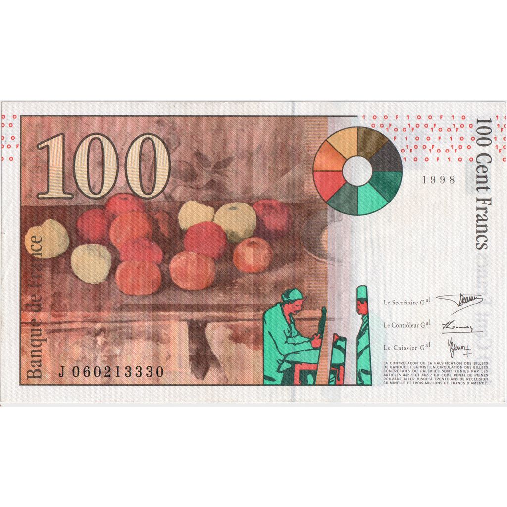 Frankrijk, 100 Francs, Cézanne, J060213330, NIEUW